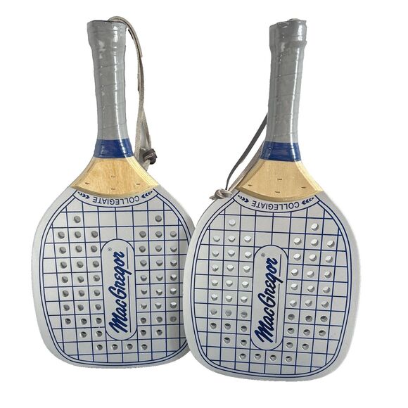 MacGregor LOT Of 2 Collegiate Paddleball Racquets 7 Ply Laminated 9mm wood - Picture 1 of 8